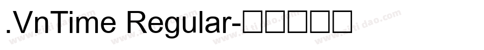 .VnTime Regular字体转换